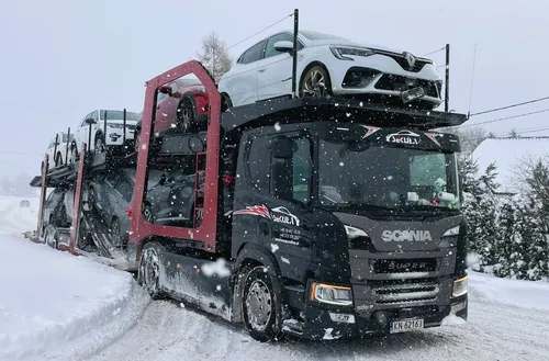 Laweta Scania zimą – EUROTRANS